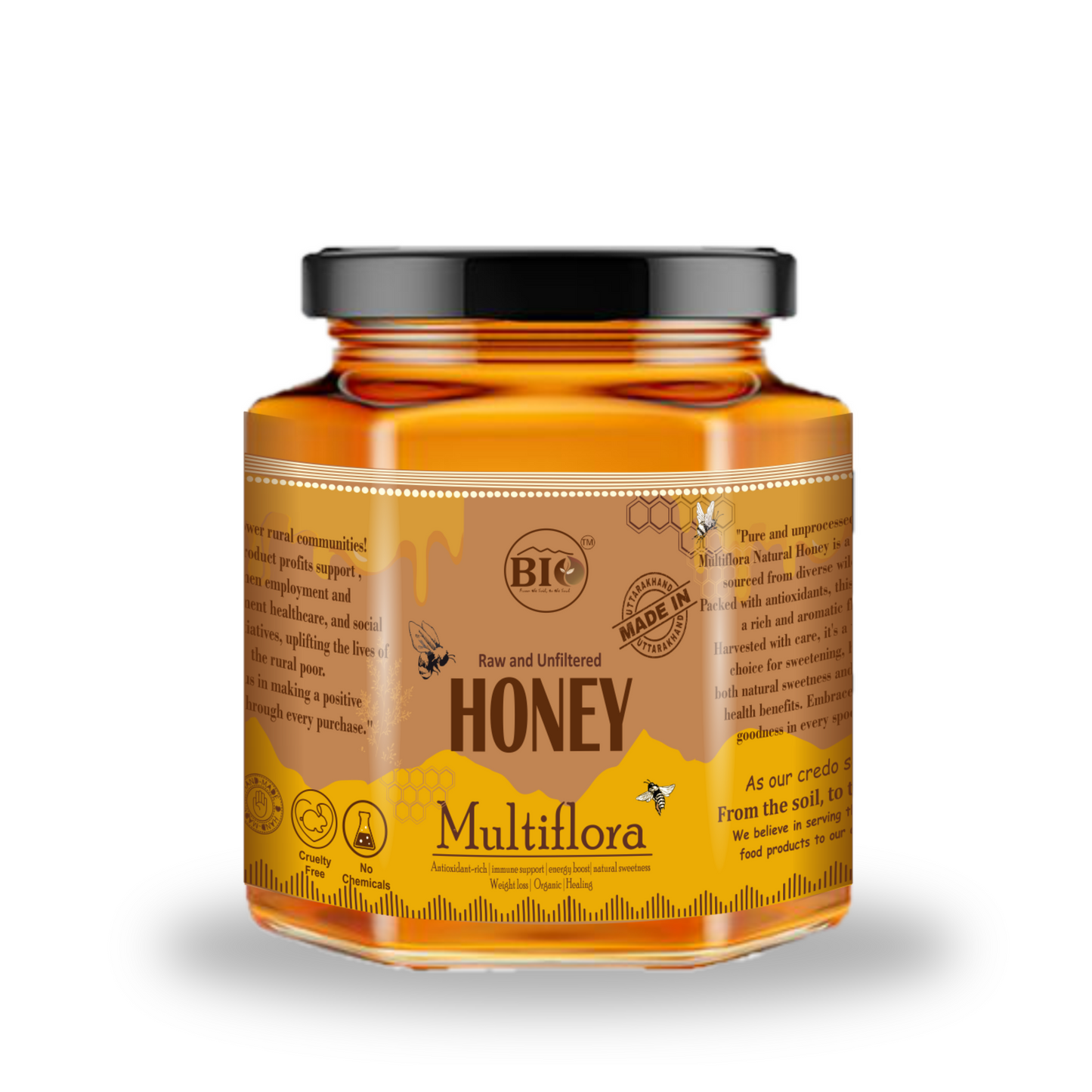 Himalayan Raw Multiflora Honey | Natural and Unpasteurized 250g