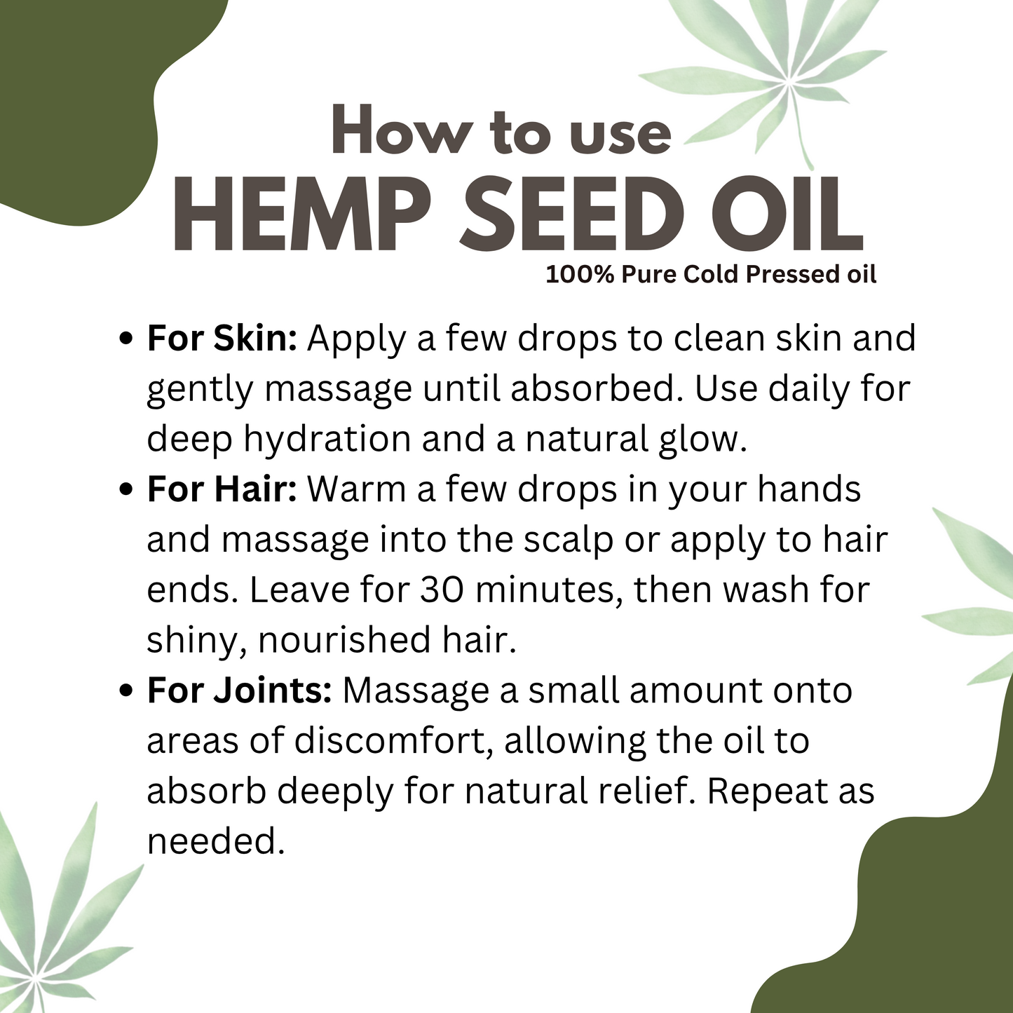 Hemp Seed Oil | 100ml