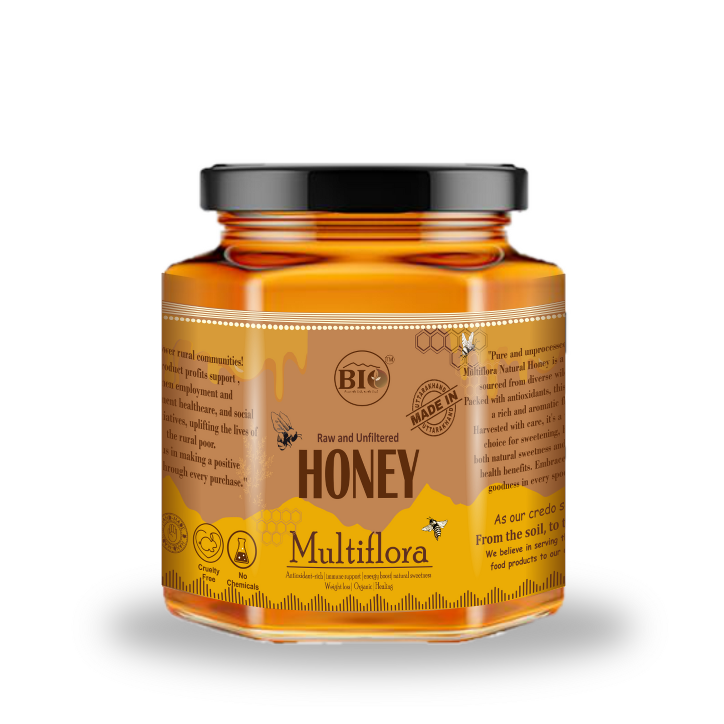 Himalayan Raw Multiflora Honey | Natural and Unpasteurized  250g