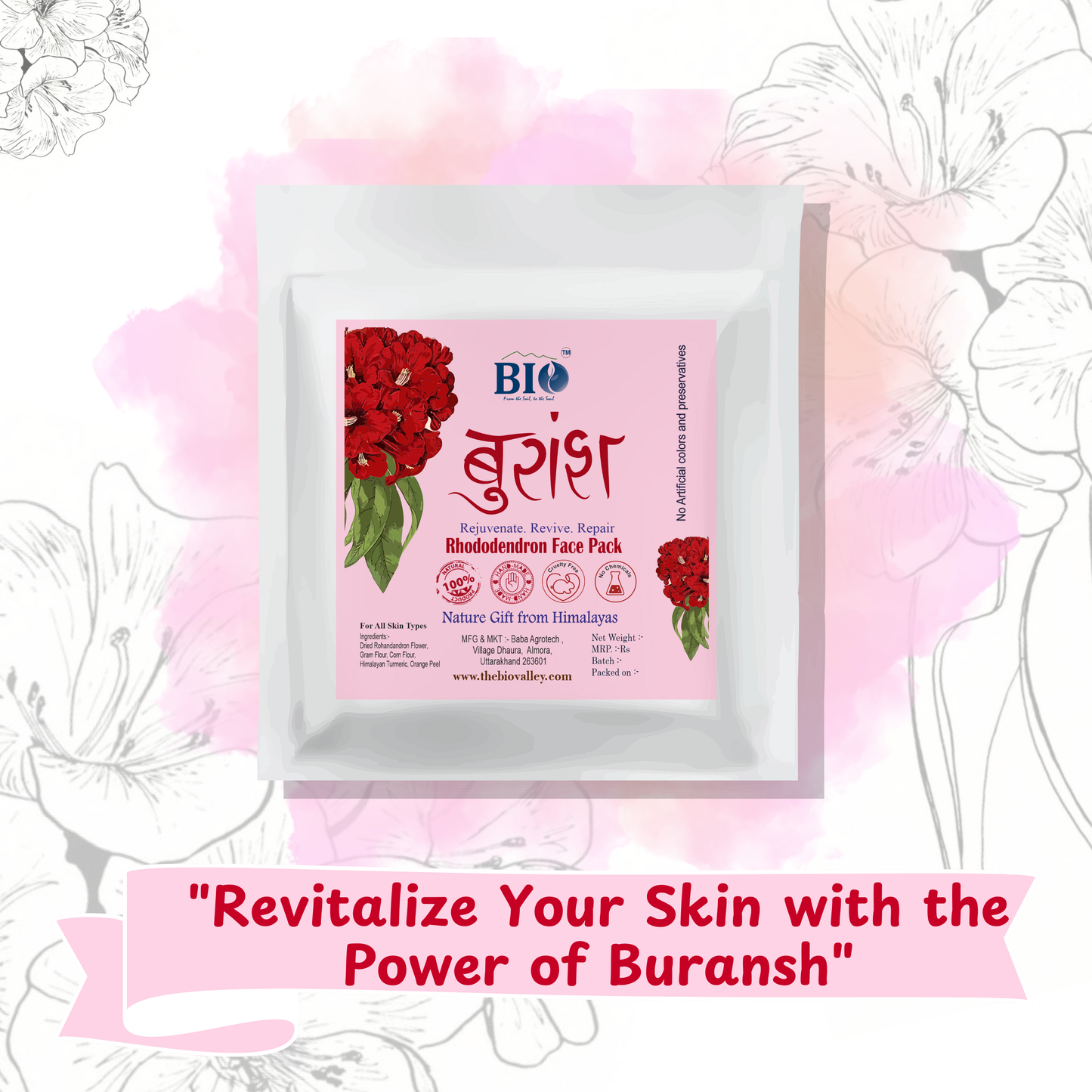 Natural Buransh Face Pack 20g