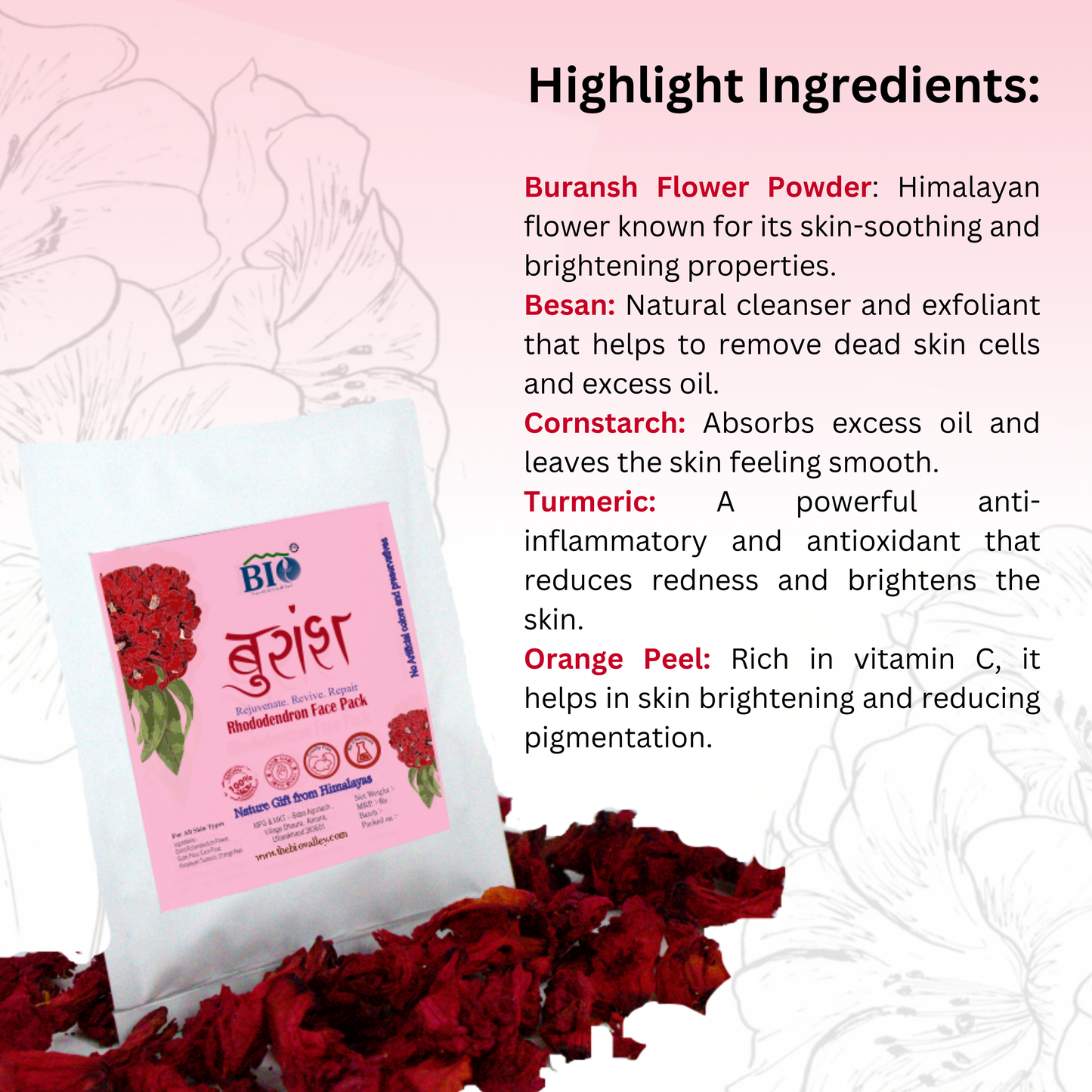 Natural Buransh Face Pack 20g