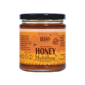 Raw & Unfiltered Multiflora Honey | Natural and Unpasteurized | 250g