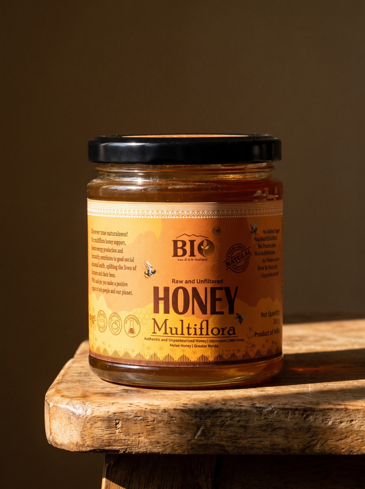 Raw & Unfiltered Multiflora Honey | Natural and Unpasteurized | 250g