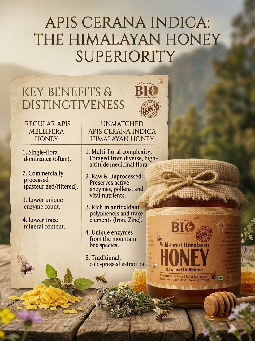 Wild Forest Himalayan Honey | Raw , Unfiltered & 100% Pure | 250gm
