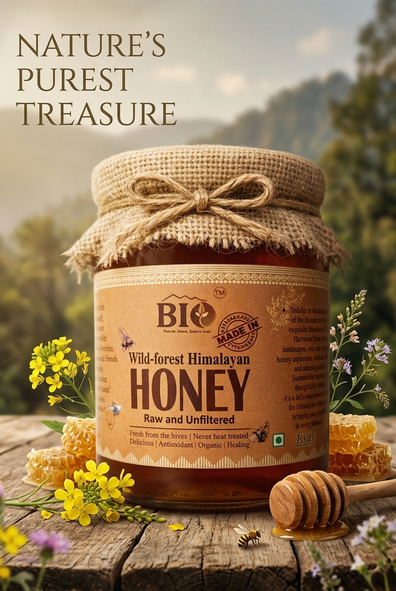 Wild Forest Himalayan Honey | Raw , Unfiltered & 100% Pure | 250gm